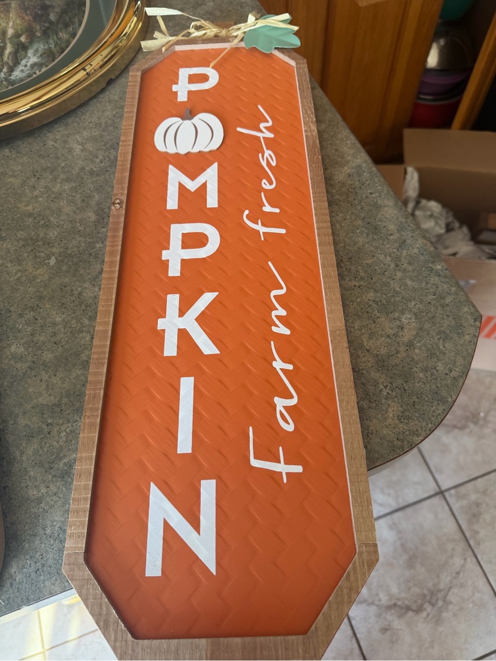 Pumpkin Farm Fresh Wall Sign - Orange Home Accent